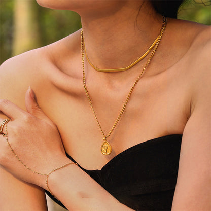 Blüten-Anhängerkette – Minimalistisches Design aus 18K vergoldetem Edelstahl oder silberner Edelstahl-Optik
