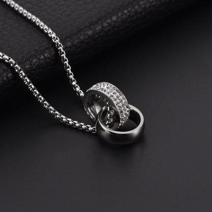 Titan Doppelring Kette - Schicker Herrenschmuck - Urbaner Unisex Style