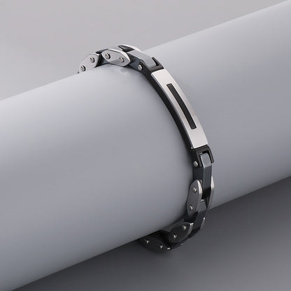 Edelstahl-Paararmbänder - Modernes Kettenarmband aus Titanstahl für Ihn & Sie