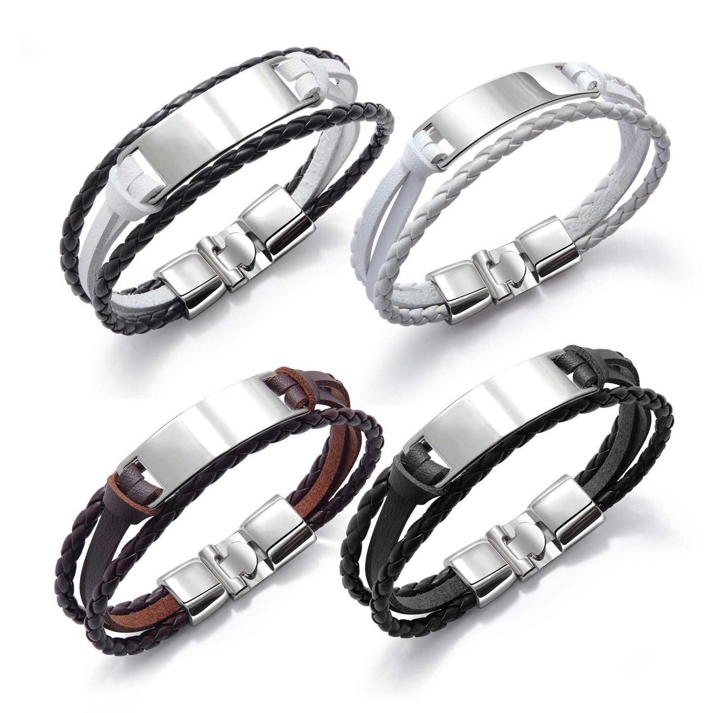 Mehrreihige PU-Leder Armband – Vegan & Leichtgewicht