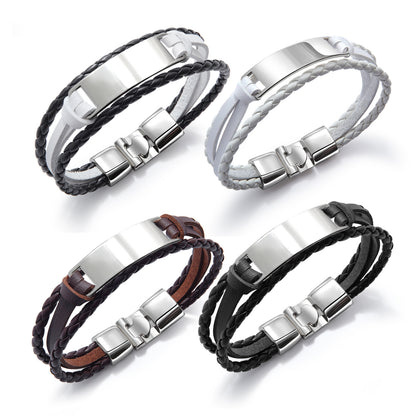 Mehrreihige PU-Leder Armband – Vegan & Leichtgewicht
