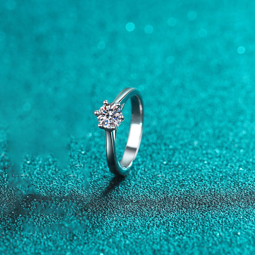 Zirkonia-Paarringe (1ct) | 925 Sterlingsilber mit Rhodium-Plattierung - Für Ihn & Sie
