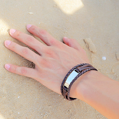 Mehrreihige PU-Leder Armband – Vegan & Leichtgewicht