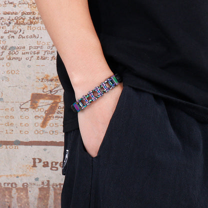 Herren Armband aus Edelstahlkette & geflochtenem Leder – Robust & Stilvoll