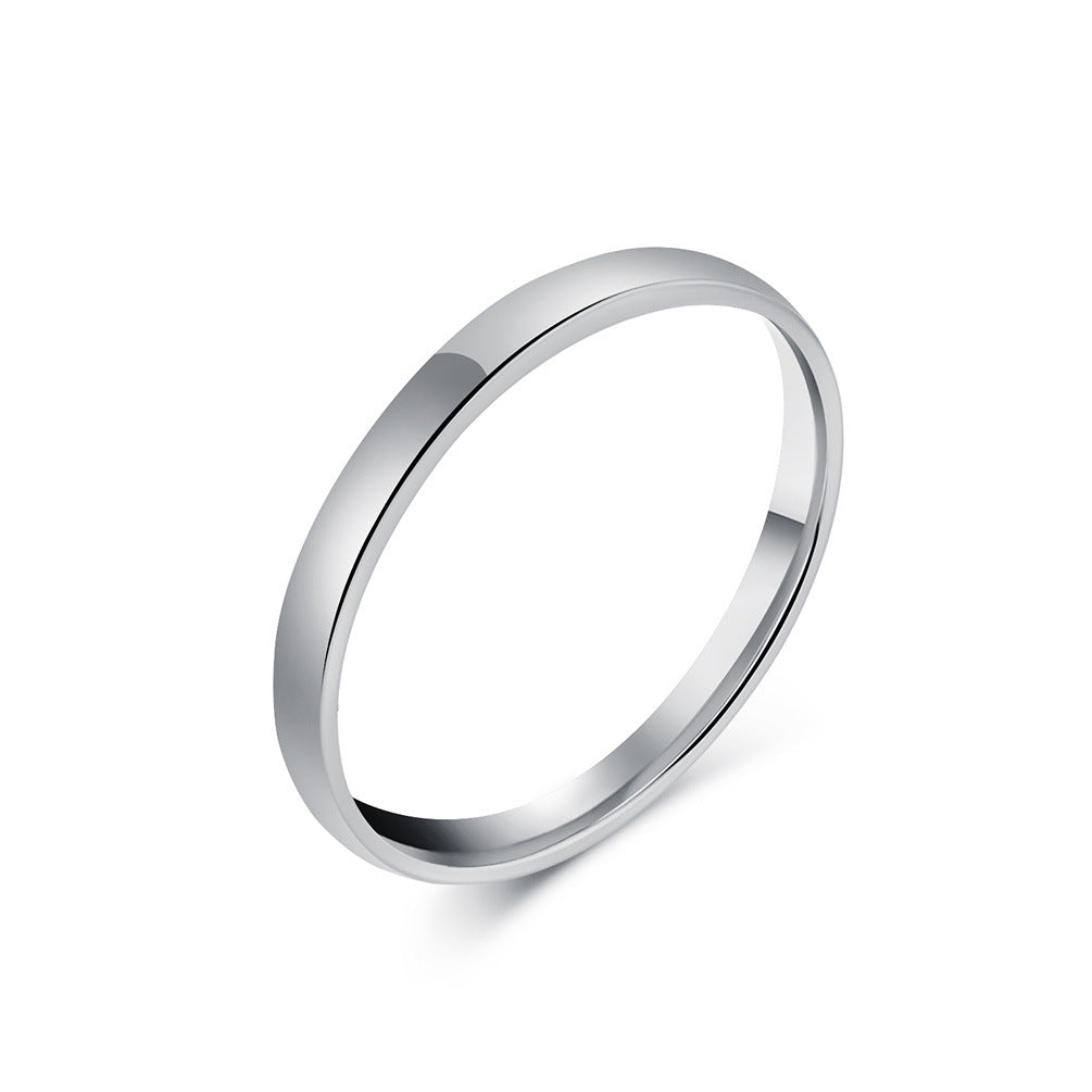 Schlichter Titanstahl Ring - Hochwertig glänzend in Schwarz & Stahlfarben - 18K Gold Beschichtung - Unisex Design - Edler Schmuck für Damen & Herren