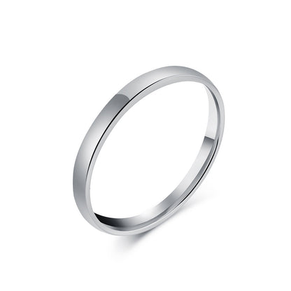 Schlichter Titanstahl Ring - Hochwertig glänzend in Schwarz & Stahlfarben - 18K Gold Beschichtung - Unisex Design - Edler Schmuck für Damen & Herren