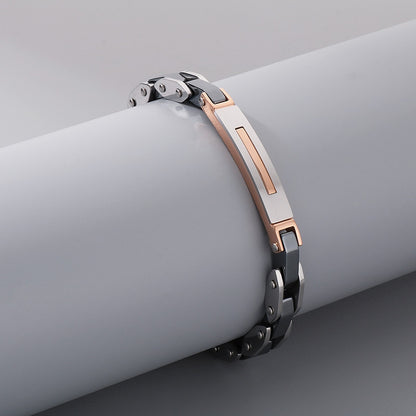 Edelstahl-Paararmbänder - Modernes Kettenarmband aus Titanstahl für Ihn & Sie