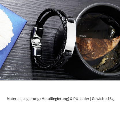 Mehrreihige PU-Leder Armband – Vegan & Leichtgewicht