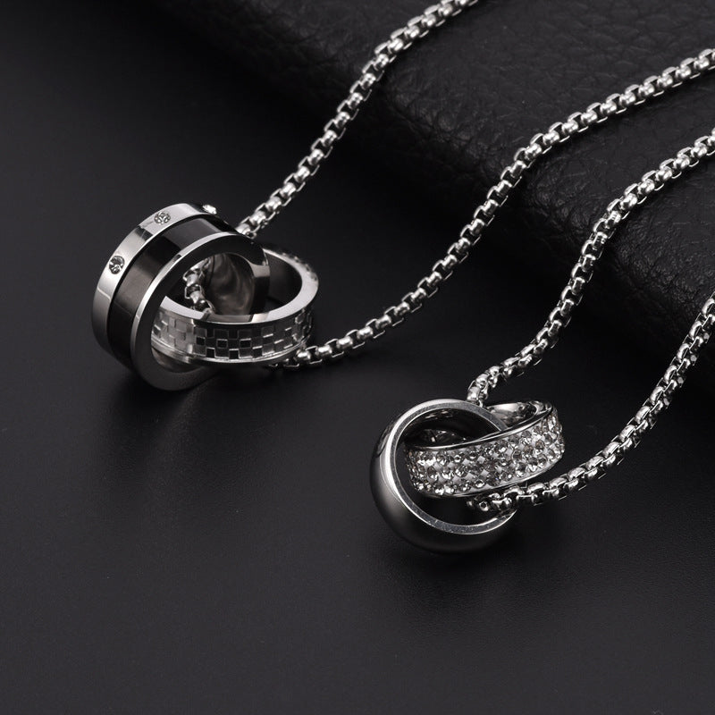 Titan Doppelring Kette - Schicker Herrenschmuck - Urbaner Unisex Style