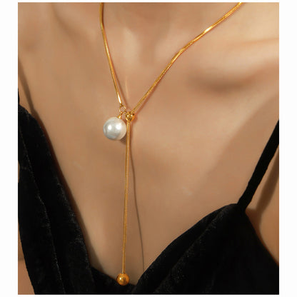 Perlmutt-Anhängerkette | Edelstahl mit 18K Gold oder Hochglanz-Silber - Elegantes Schmuckstück