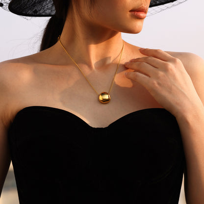 Minimalistische Rund-Anhängerkette – 18K Echtgold-Vergoldung oder Edelstahl-Optik (wahlweise)