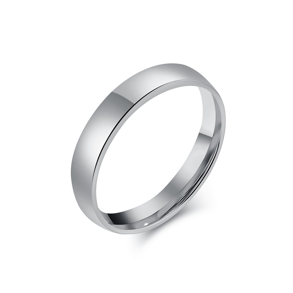 Schlichter Titanstahl Ring - Hochwertig glänzend in Schwarz & Stahlfarben - 18K Gold Beschichtung - Unisex Design - Edler Schmuck für Damen & Herren