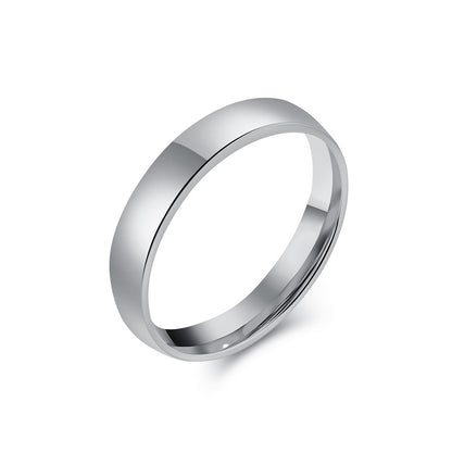 Schlichter Titanstahl Ring - Hochwertig glänzend in Schwarz & Stahlfarben - 18K Gold Beschichtung - Unisex Design - Edler Schmuck für Damen & Herren