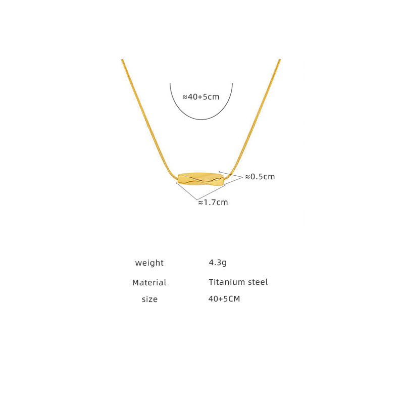 Minimalistische Twist-Halskette – 18K vergoldeter Edelstahl oder silberne Edelstahl-Optik