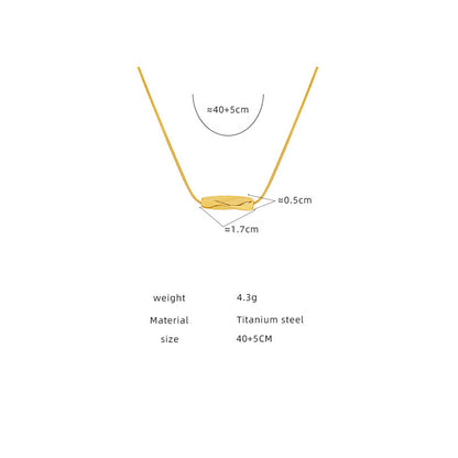 Minimalistische Twist-Halskette – 18K vergoldeter Edelstahl oder silberne Edelstahl-Optik