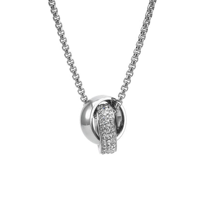 Titan Doppelring Kette - Schicker Herrenschmuck - Urbaner Unisex Style