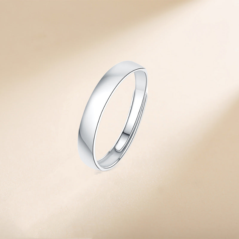 S925 Sterlingsilber Paarringe (6-Prong) - Rhodinierte Weißgold-Optik, verstellbar & mit Zirkonia