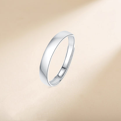 S925 Sterlingsilber Paarringe (6-Prong) - Rhodinierte Weißgold-Optik, verstellbar & mit Zirkonia