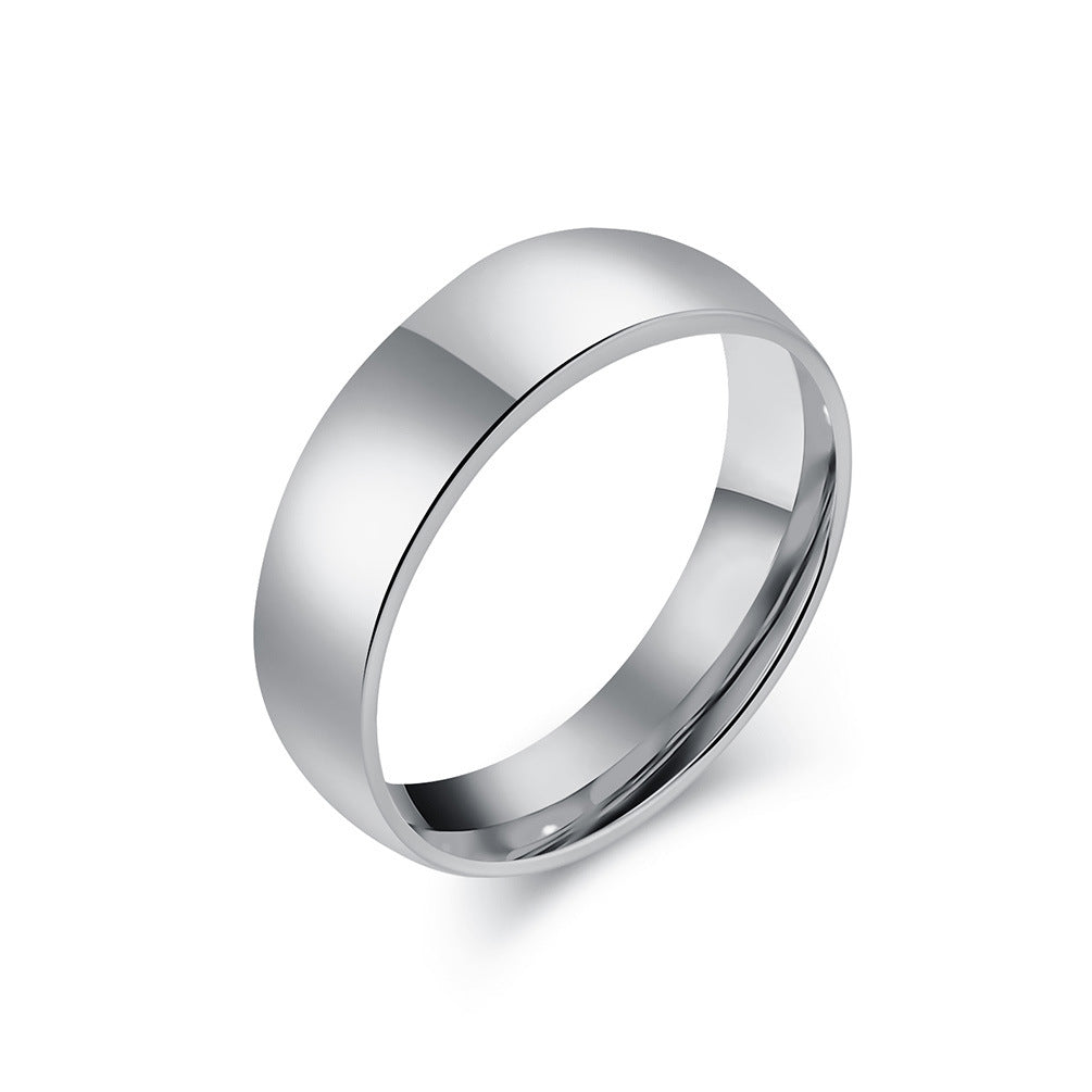 Schlichter Titanstahl Ring - Hochwertig glänzend in Schwarz & Stahlfarben - 18K Gold Beschichtung - Unisex Design - Edler Schmuck für Damen & Herren