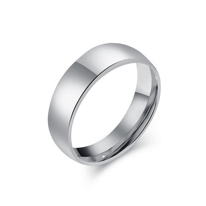 Schlichter Titanstahl Ring - Hochwertig glänzend in Schwarz & Stahlfarben - 18K Gold Beschichtung - Unisex Design - Edler Schmuck für Damen & Herren