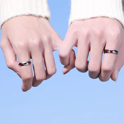 PIOWNN® Schlichter Wolframkarbid Ring mit Holzoptik - 4-6-8mm Unisex Partnerringe
