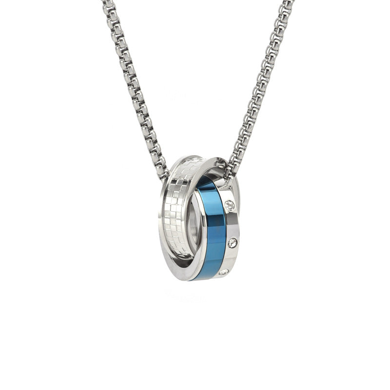 Titan Doppelring Kette - Schicker Herrenschmuck - Urbaner Unisex Style