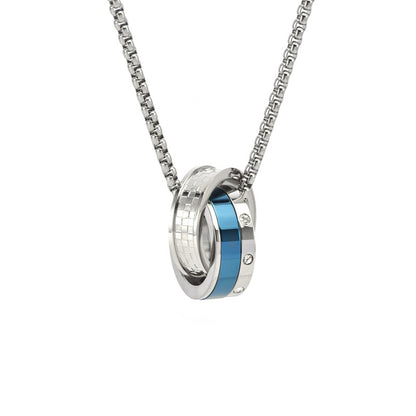 Titan Doppelring Kette - Schicker Herrenschmuck - Urbaner Unisex Style